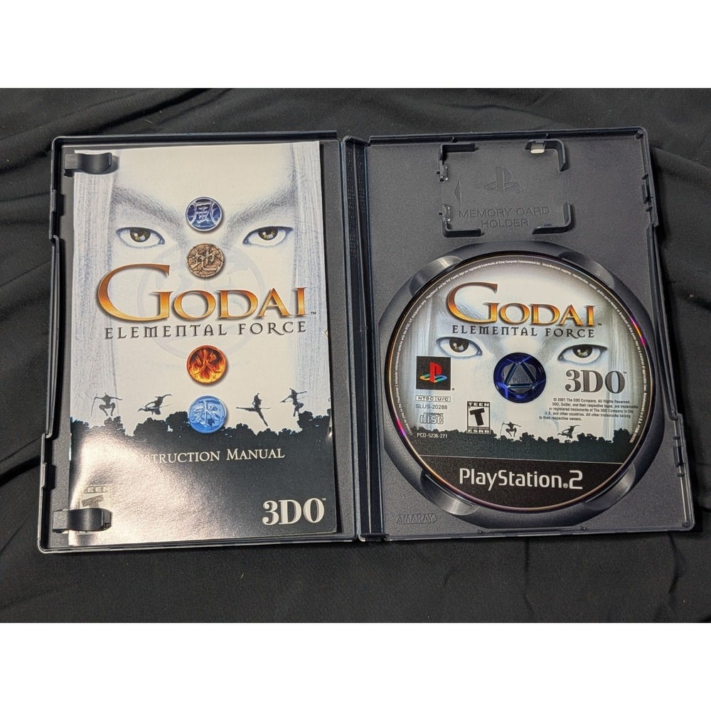Godai Elemental Force PS2 Game 3DO 2002 Black Label CIB Tested - Picture 3 of 4